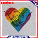 Partial Embroidery Set Cross Stitch 11CT Needlework Kit Rainbow Love DIY Art