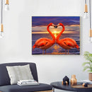 Oil Paint by Numbers Kit Flamingo DIY Picture Drawing Artwork Wall Craft Gifts