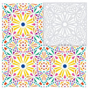 Floor Decor Mandala Stencils Geometric Template Wall Painting Spary Furniture