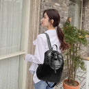 Fashion Women PU Leather Solid Color Knapsack Casual Travel Student Handbags