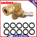 1/4 inch Quick Disconnect Pivoting Coupler 180 Degree 4500 PSI + 10pcs O-Rings