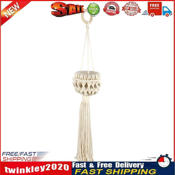 Macrame Plant Hanger Baskets Flower Pots Holder Balcony Home Decor (003) Newly