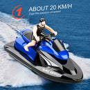 2.4G Waterproof 20km/h RC Boat High Speed Remote Control Motorboat (Blue B)