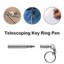 1pcs Metal Key Ring Steel Telescopic Pen Portable 67mm P0P7 E6B4