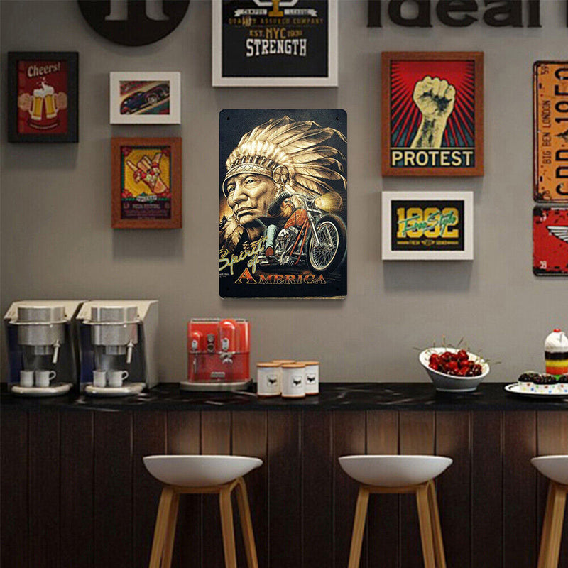 Metal Signs Ride a Motorcycle Iron Painting Metal Wall Plate Posters Waterproof