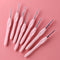 8pcs Plastic Handle Knitting Needles Hooks 2-6mm for Weaving Sewing Kit