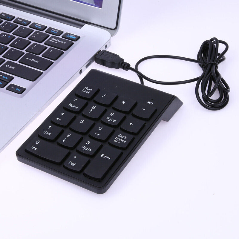 Mini USB Numeric Keyboard 18-Button Num Pad Wired Number Keyboard Digita