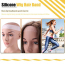 Silicone Transparent Wig Hair Band Grip Anti-Slip Elastic Headband (Black)