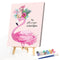 Frameless Painting By Numbers Art Flamingos Words DIY Digital Painting On Canvas