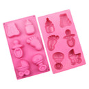 Silicone Cake Molds 6-Cavity Cartoon Pacifier Foot Mould DIY Baking Tray