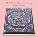 DIY Mandala Special Shaped Diamond Painting 50 Pages A5 Notebook Diary Book Gift