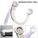 Connection Pop-Up Round Bathtub Drain Tube Waste Pipe Concealed Bath Overflow