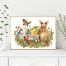 5D Diamond Painting Kit DIY Easter Bunny Full Round Drill Mosaic Picture Wall