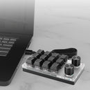 Macro Bluetooth-compatible Keyboard Programmable Mechanical Keypad (Black)