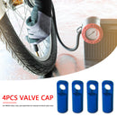 4pcs CNC Bike Tyre Presta Valve Cap Bicycle Tire Valve Dust Covers (Blue) Newly