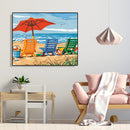 Painting By Numbers Kit DIY Beach Vacation Canvas Oil Art Picture Craft