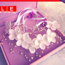 Women Flower Beads Bridal Headband Hairband Wedding Evening Hair Jewelry