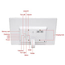 12.1 Inch Digital Photo Frame 1280x800 Back-light Electronic Album (White)