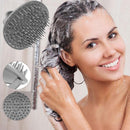 domybest shower hair shampoo brush comb silicone massage cleansing scalp ruts