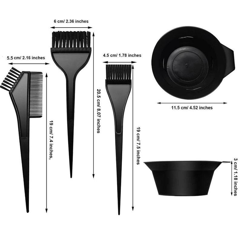 Ear Cover Salon Tint Comb Dye Bleaching With Bowl Hair Colouring Brush