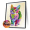 Partial Round Crystal Drill Colorful Cat Diamond Painting Draw Kit (KA301) Newly