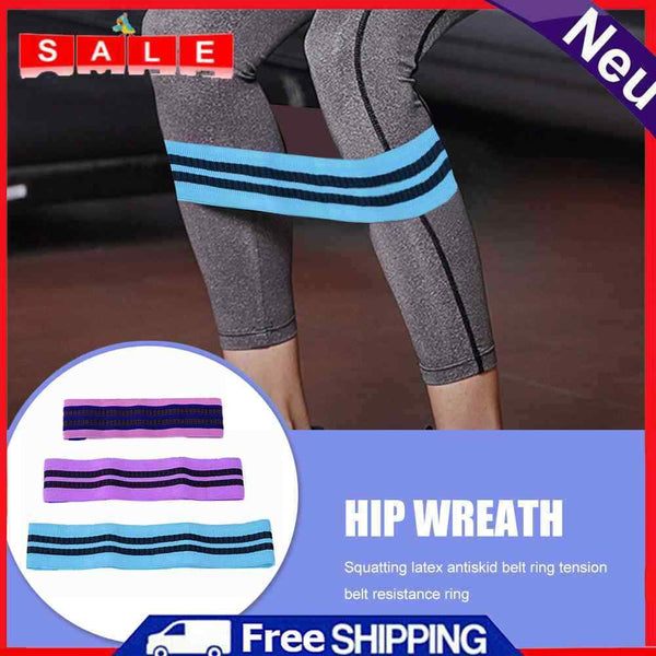 3pcs Yoga Exercise Workout Prey Leg Loop Non-Slip Design Squat Band Hip