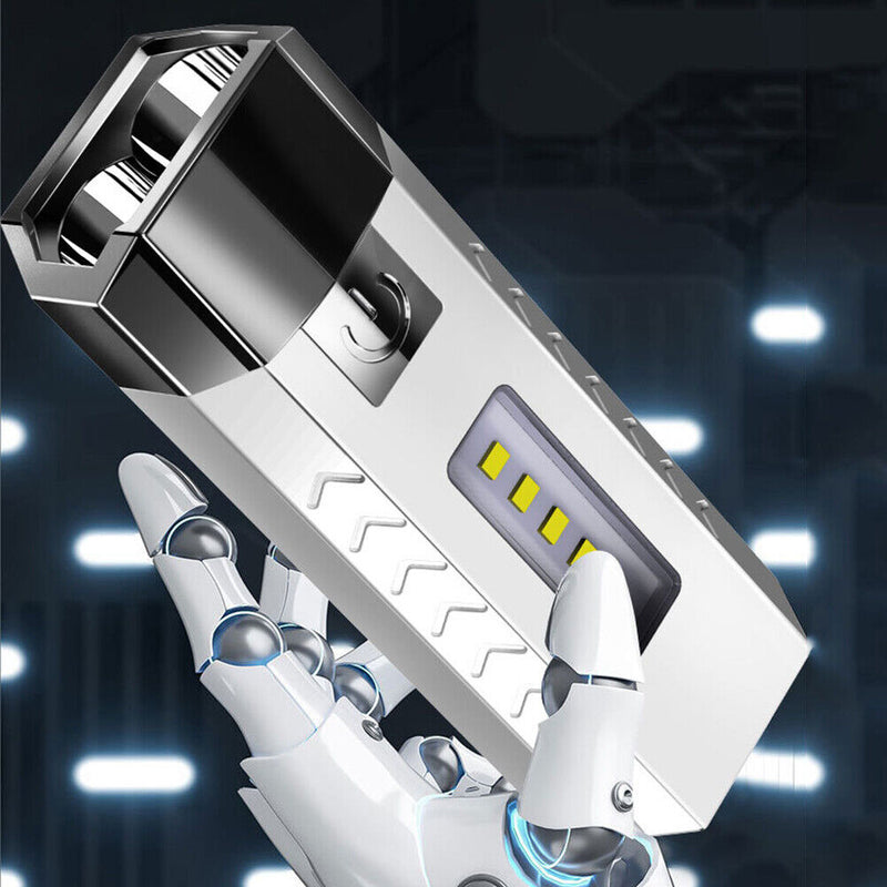 USB Rechargeable COB LED Torch 500lm Handheld Waterproof Flashlight Power B