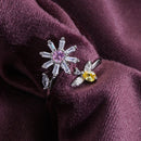 Knitting Tools Thimble Ring Finger Wear Crown Knitting Loop Crochet Yarn Guides