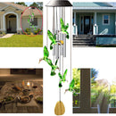 Colorful LED Solar Light Outdoor Wind Chime Hummingbird Pendant Lamps (A) Newly