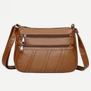 Fashion Women Shoulder Bag PU Leather Solid Messenger Multi-pocket Purse Handbag