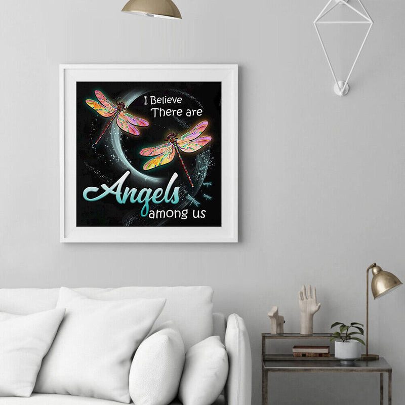 5D DIY Full Drill Diamond Painting Dragonfly Embroidery Mosaic Kit Needlework