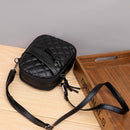 Casual Solid Soft PU Clutches Lattice Zipper Women Shoulder Totes Messenger Bags