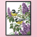 DIY Needlework Print Cross Stitch Kit 14CT Stamped Canvas (DA387 Two Birds)