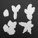 Newzeroin Metal Punching Stencil Embossing Stencil for Punching Molds DIY Scrapbook Alb