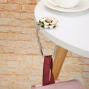 Six Petal Flower Foldable Bag Hook Purse Hanger Holder Table Hooks (White)