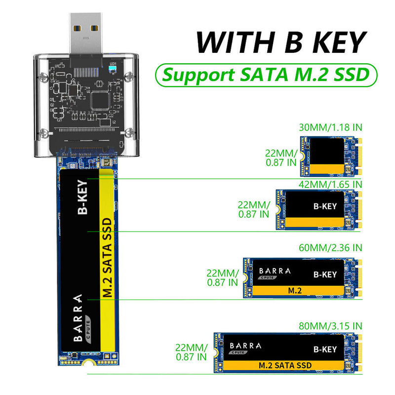 M2 SSD Case SATA Chassis High-speed USB 3.0 Adapter 5Gbps Gen 1 SSD Disk Box