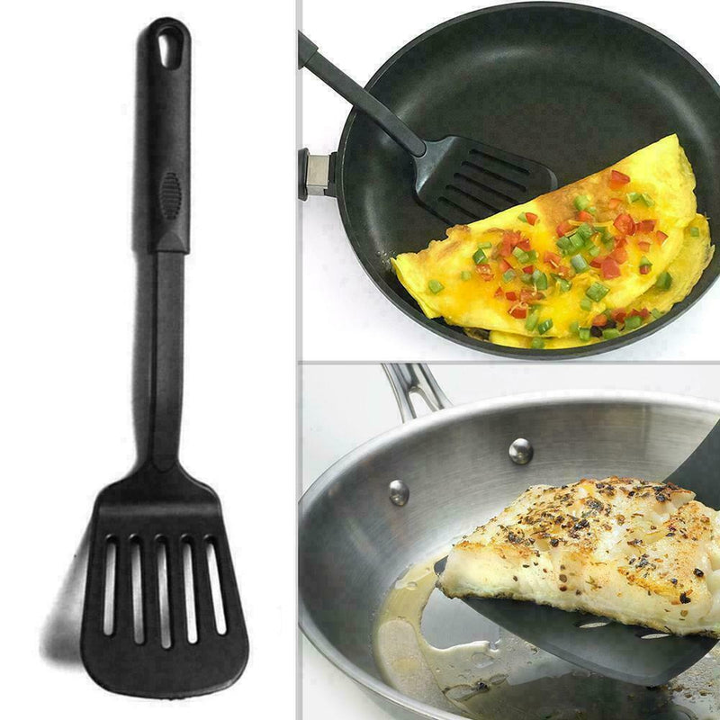 Slotted Turner Nylon Non Stick Spatula Heat Resistant Tool Cooking T1E6 T2M2