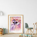 Full Embroidery Printed Pink Owl DIY Cross Stitch Kits 11CT Needlework Set Decor