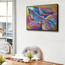 Oil Paint By Numbers Picture DIY Painting Colorful Whale Drawing on Canvas