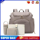 PU Large Capacity Diaper Bag Mommy Bag Backpack for Travel Totes (Grey)