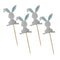 Easter Ornament Glitter Rabbit Cupcake Cake Toppers Happy Easter Rabbit