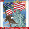 HandPainted Oil Paint Kill Time Picture Colouring Artcraft Eagle and Banner Gift