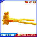 Bunny Shaped Snowball Maker Clip Plastic Snow Fight Toys Winter Play (Yellow)