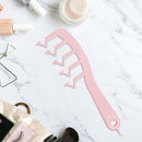 Z Shape Hair Slit Comb Curly Bangs Styling Puff Hair Brush Beauty (Pink) Newly
