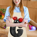 Letter Print Kitchen Apron Cotton Linen Home Cleaning Pinafore (2 68x55cm)