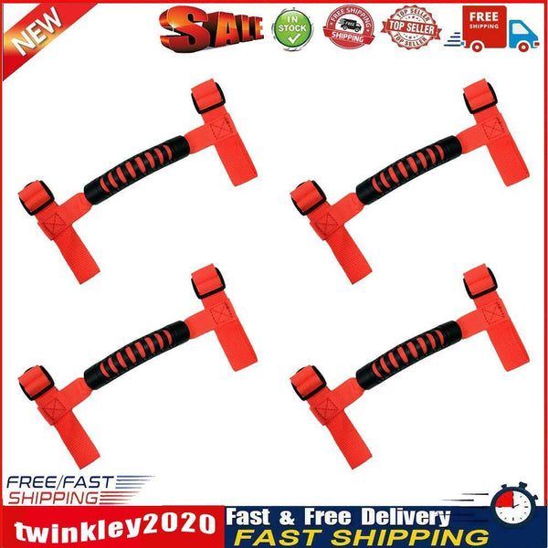 4pcs Car Roll Bar Grab for Jeep Wrangler TJ CJ YJ JK JL 1955-2021 (Red) Newly