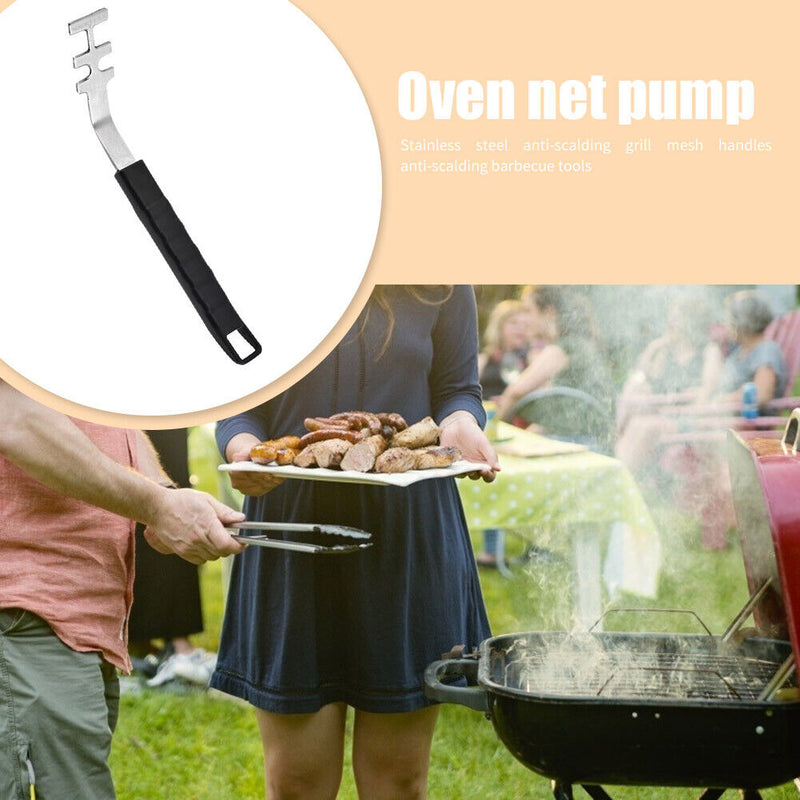 Anti-scald Cooking BBQ Grill Burrs Stainless Steel Lifter Barbecue Accessories