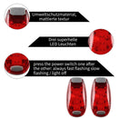 LED Safety Light Warning Flashing Light with 3 Light Modes 2 Pack (Red)