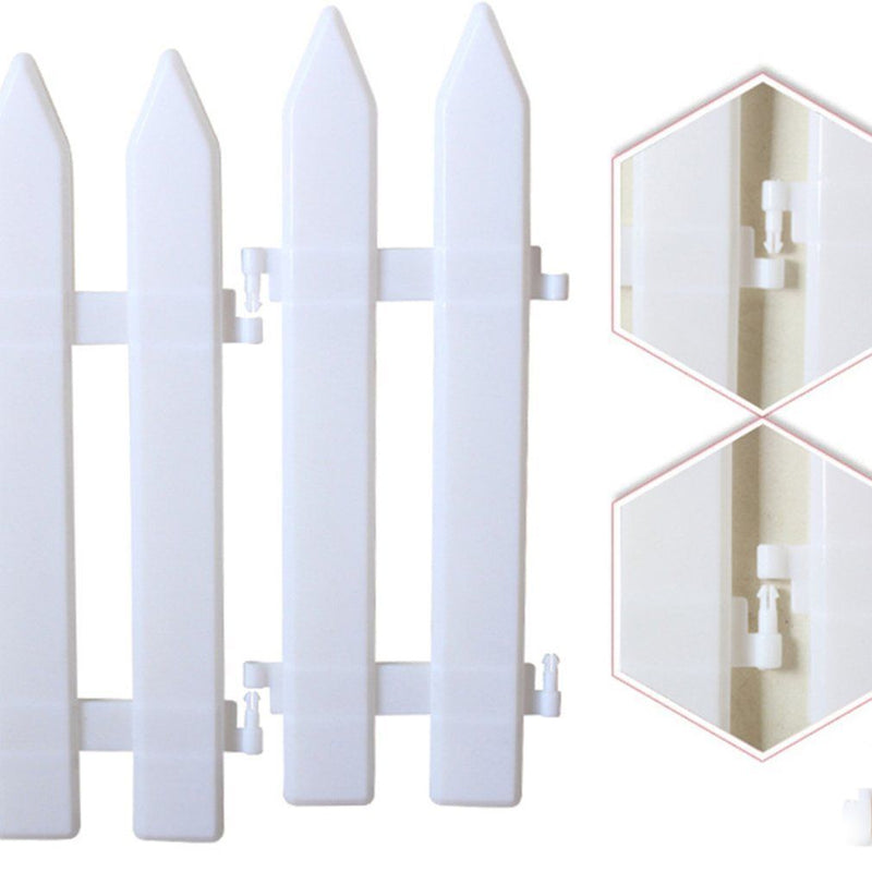 Decoration White PVC Garden Guardrail Decorative Barrier Christmas Tree Fence