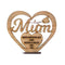 Mother's Day Wooden Heart-shaped Happy Day Mum Ornament Gift Best E6B4